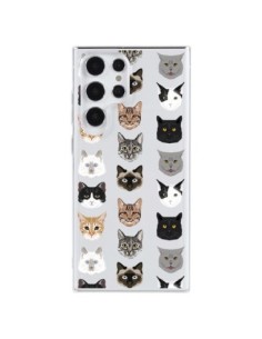 Cover Samsung Galaxy S23 Ultra 5G Gatto Trasparente - Pet...