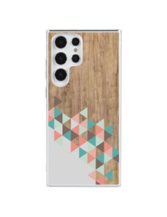 Samsung Galaxy S23 Ultra 5G Case Wood Aztec Triangles...