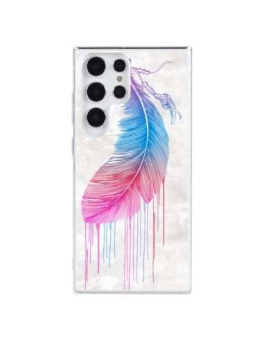 Coque Samsung Galaxy S23 Ultra 5G Plume arc-en-ciel - Rachel Caldwell