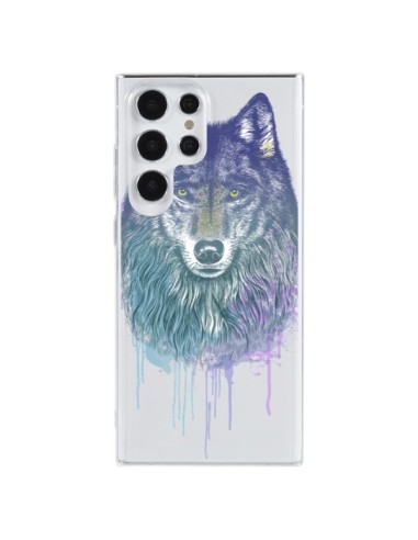 Coque Samsung Galaxy S23 Ultra 5G Loup Wolf Animal Transparente - Rachel Caldwell
