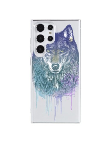 Cover Samsung Galaxy S23 Ultra 5G Lupo Animale Trasparente - Rachel Caldwell