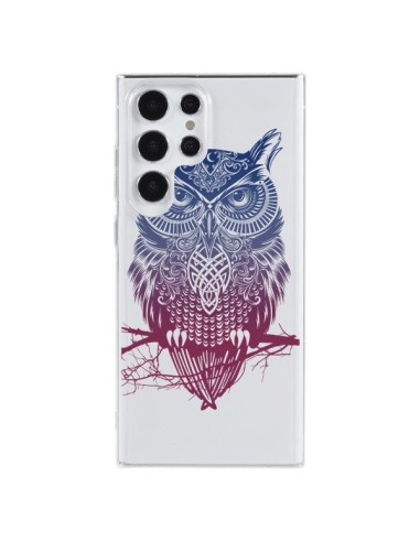 Coque Samsung Galaxy S23 Ultra 5G Hibou Chouette Owl Transparente - Rachel Caldwell