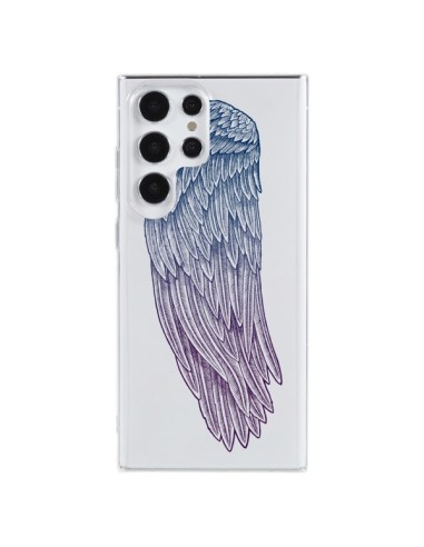 Coque Samsung Galaxy S23 Ultra 5G Ailes d'Ange Angel Wings Transparente - Rachel Caldwell