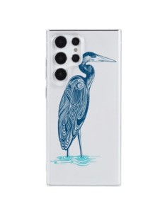 Coque Samsung Galaxy S23 Ultra 5G Heron Blue Oiseau...