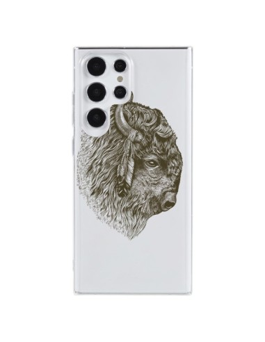 Coque Samsung Galaxy S23 Ultra 5G Buffalo Bison Transparente - Rachel Caldwell