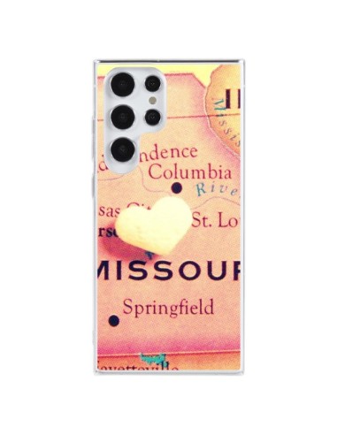 Coque Samsung Galaxy S23 Ultra 5G Carte Map Missouri Coeoeur - R Delean