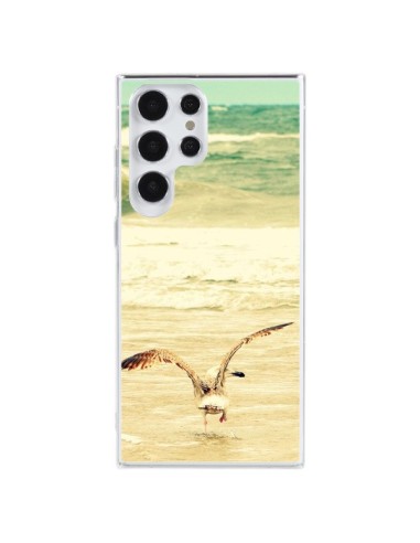 Coque Samsung Galaxy S23 Ultra 5G Mouette Mer Ocean Sable Plage Paysage - R Delean