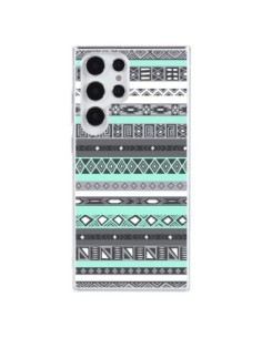 Coque Samsung Galaxy S23 Ultra 5G Azteque Aztec Bleu...