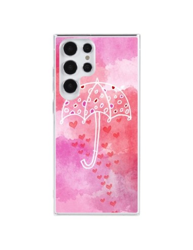 Coque Samsung Galaxy S23 Ultra 5G Parapluie Coeur Love Amour - Sylvia Cook