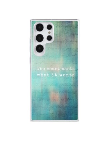 Coque Samsung Galaxy S23 Ultra 5G The heart wants what it wants Coeur - Sylvia Cook