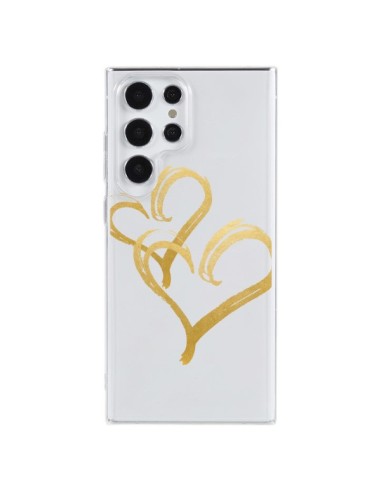 Cover Samsung Galaxy S23 Ultra 5G Due Cuori Amore Trasparente - Sylvia Cook