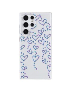 Coque Samsung Galaxy S23 Ultra 5G Floating hearts coeurs...