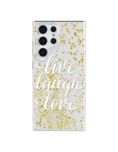 Cover Samsung Galaxy S23 Ultra 5G Live, Laugh, Amore, Vie, Ris, Aime Trasparente - Sylvia Cook