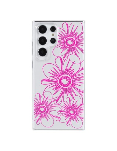 Samsung Galaxy S23 Ultra 5G Case Flowers Spring Pink Clear - Sylvia Cook