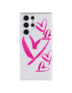 Cover Samsung Galaxy S23 Ultra 5G Pink Heart Cuore Rosa...
