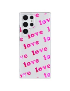 Coque Samsung Galaxy S23 Ultra 5G Pink Love Rose...