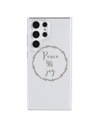 Coque Samsung Galaxy S23 Ultra 5G Peace and Joy, Paix et Joie Transparente - Sylvia Cook