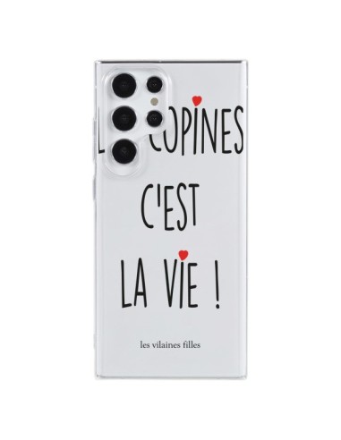 Coque Samsung Galaxy S23 Ultra 5G Les copines, c'est la vie Transparente - Les Vilaines Filles