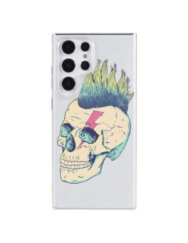 Coque Samsung Galaxy S23 Ultra 5G Tête de Mort Crane Punk Transparente - Victor Vercesi