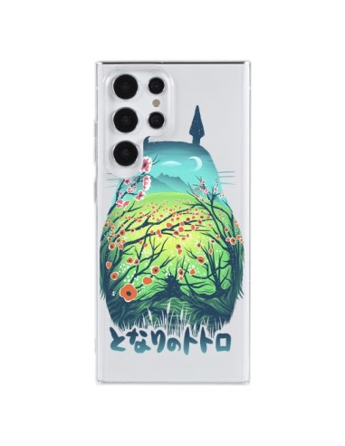 Coque Samsung Galaxy S23 Ultra 5G Totoro Manga Flower Transparente - Victor Vercesi