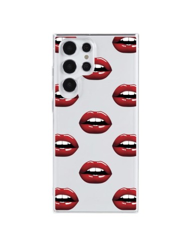 Coque Samsung Galaxy S23 Ultra 5G Lèvres Rouges Lips Transparente - Yohan B.