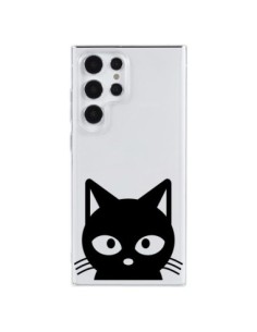 Samsung Galaxy S23 Ultra 5G Case Head Cat Black Clear -...