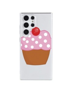 Samsung Galaxy S23 Ultra 5G Case Cupcake Cherry Clear -...