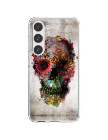 Coque Samsung Galaxy S23 5G Skull Flower Tête de Mort - Ali Gulec