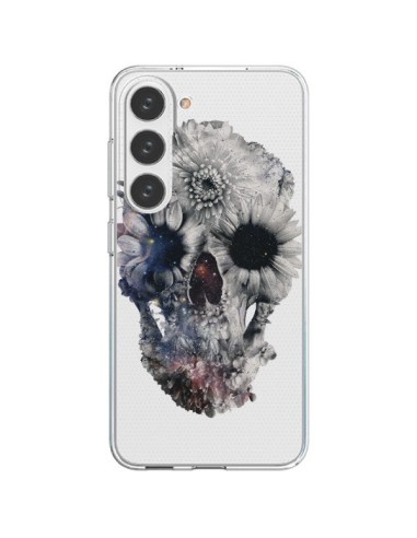 Coque Samsung Galaxy S23 5G Floral Skull Tête de Mort Transparente - Ali Gulec