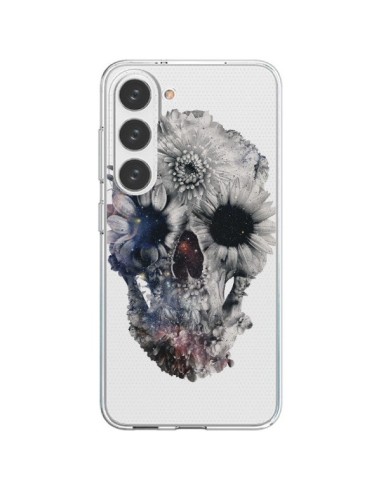 Samsung Galaxy S23 5G Case Skull Floral Clear - Ali Gulec