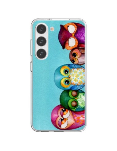 Coque Samsung Galaxy S23 5G Famille Chouettes - Annya Kai