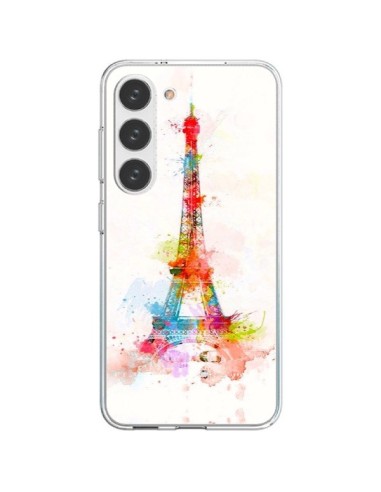 Coque Samsung Galaxy S23 5G Paris Tour Eiffel Muticolore - Asano Yamazaki