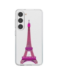Coque Samsung Galaxy S23 5G Tour Eiffel Rose Paris...