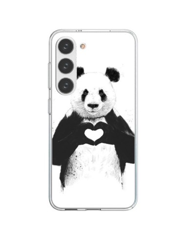 Cover Samsung Galaxy S23 5G Panda Amour All you need is Amore - Balazs Solti