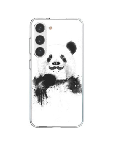 Samsung Galaxy S23 5G Case Funny Panda Moustache Movember - Balazs Solti