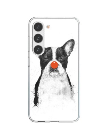 Samsung Galaxy S23 5G Case Clown Bulldog Dog - Balazs Solti
