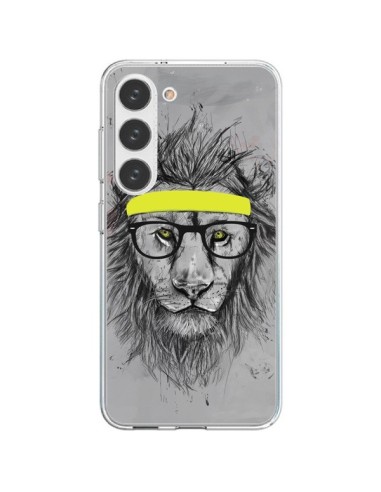 Coque Samsung Galaxy S23 5G Hipster Lion - Balazs Solti