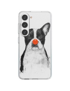 Samsung Galaxy S23 5G Case Clown Bulldog Dog Clear -...