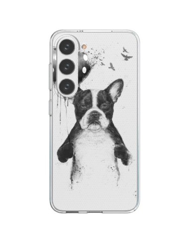 Coque Samsung Galaxy S23 5G Love Bulldog Dog Chien Transparente - Balazs Solti