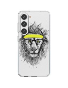 Cover Samsung Galaxy S23 5G Hipster Leone Trasparente -...
