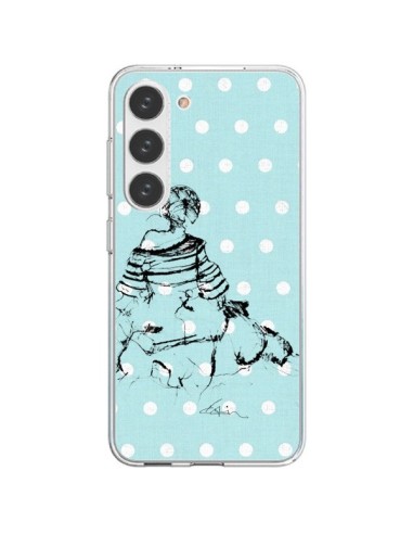 Coque Samsung Galaxy S23 5G Croquis Pois Femme Fashion Mode - Cécile