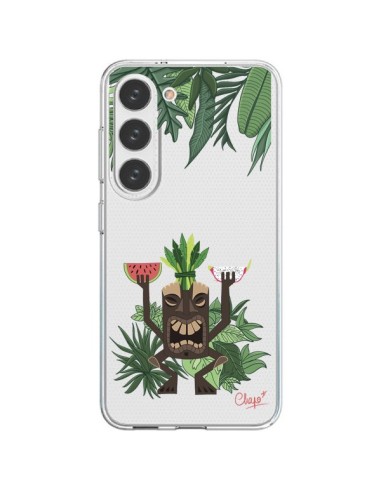 Coque Samsung Galaxy S23 5G Tiki Thailande Jungle Bois Transparente - Chapo
