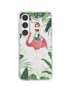 Coque Samsung Galaxy S23 5G Lolo Love Flamant Rose Chien...
