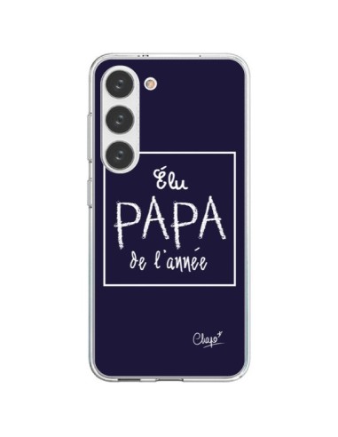 Coque Samsung Galaxy S23 5G Elu Papa de l'Année Bleu Marine - Chapo