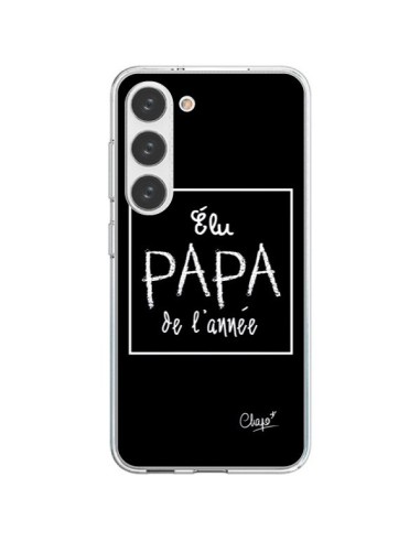 Coque Samsung Galaxy S23 5G Elu Papa de l'Année Noir - Chapo