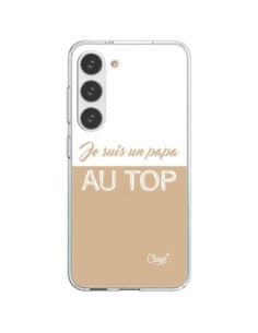 Coque Samsung Galaxy S23 5G Je suis un Papa au Top Beige...