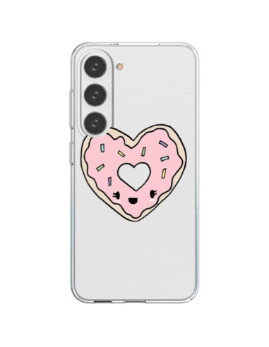 Coque Samsung Galaxy S23 5G Donuts Heart Coeur Rose Transparente - Claudia Ramos
