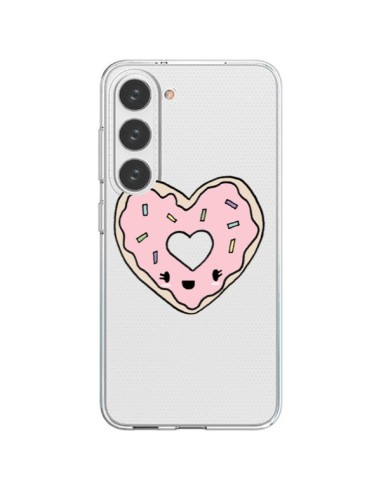 Cover Samsung Galaxy S23 5G Ciambella Cuore Rosa Trasparente - Claudia Ramos