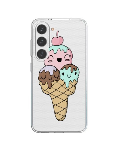 Coque Samsung Galaxy S23 5G Ice Cream Glace Summer Été Cerise Transparente - Claudia Ramos