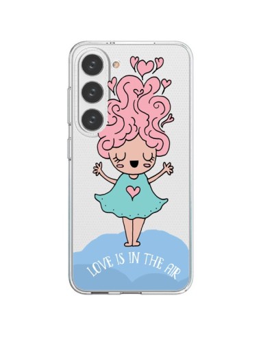 Samsung Galaxy S23 5G Case Love Is In The Air Girl Clear - Claudia Ramos